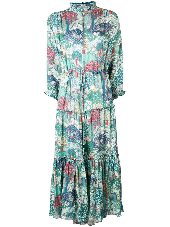 Vilshenko Alegra Printed Dress - Green