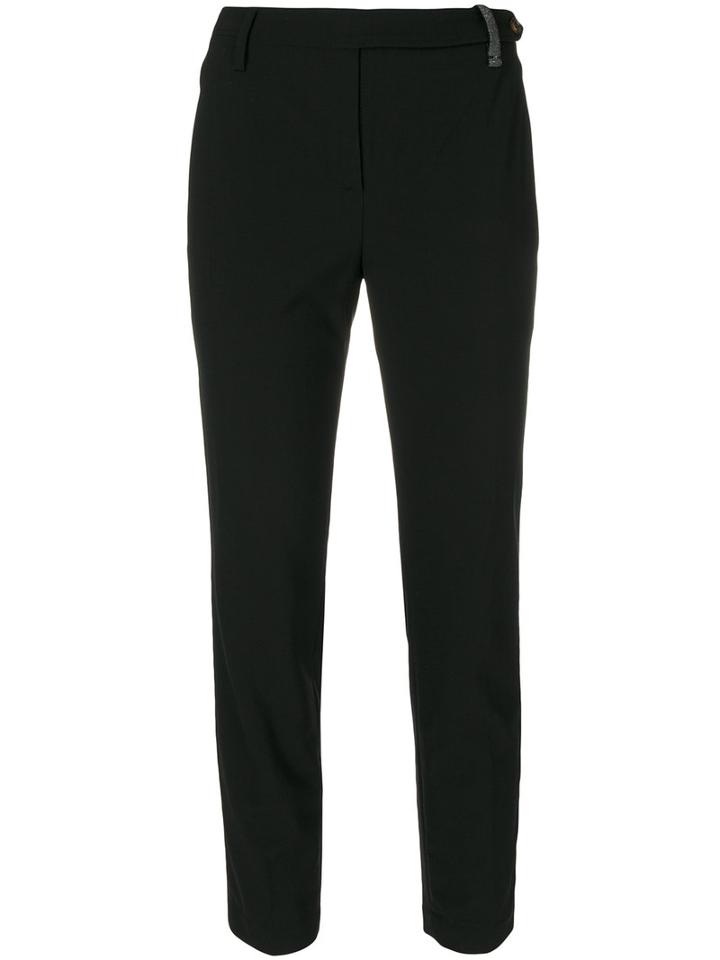 Brunello Cucinelli - Cropped Tailored Trousers - Women - Polyester/acetate/cupro/virgin Wool - 38, Black, Polyester/acetate/cupro/virgin Wool