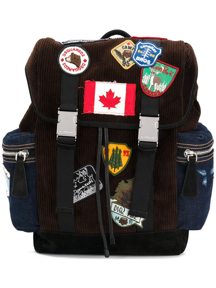 Dsquared2 Patch Backpack - Brown