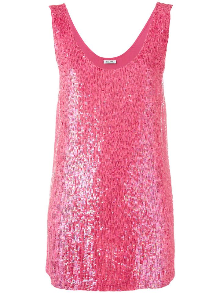 P.a.r.o.s.h. Sequin Tank Top, Women's, Pink/purple, Viscose/pvc