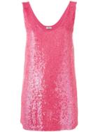 P.a.r.o.s.h. Sequin Tank Top, Women's, Pink/purple, Viscose/pvc
