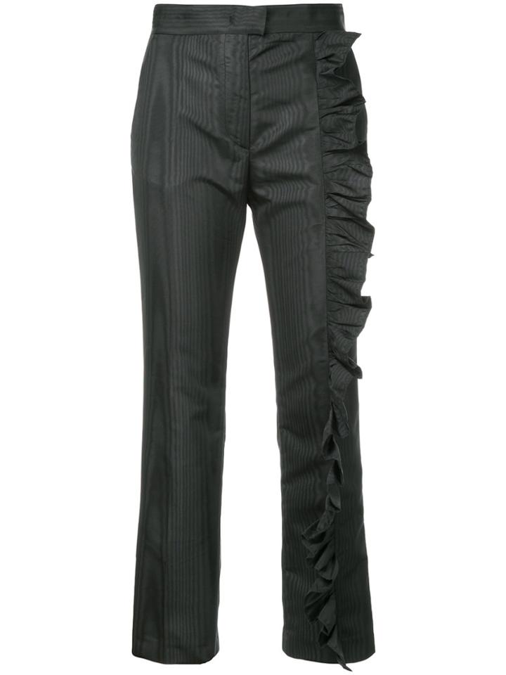 Msgm Ruffle Tailored Trousers - Black