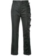 Msgm Ruffle Tailored Trousers - Black