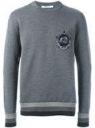 Givenchy Logo Patch Sweatshirt, Men's, Size: Small, Grey, Cotton/polyamide/polyester/wool