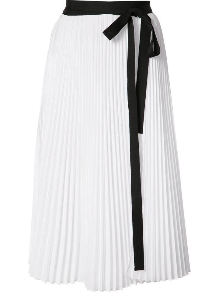 Tome 'pleated Wrap' Skirt, Women's, Size: Small, White, Cotton/polyester