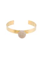 Mm6 Maison Margiela Stone Choker Necklace - Gold