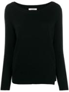 Dorothee Schumacher Long Sleeve Fine Knit Top - Black