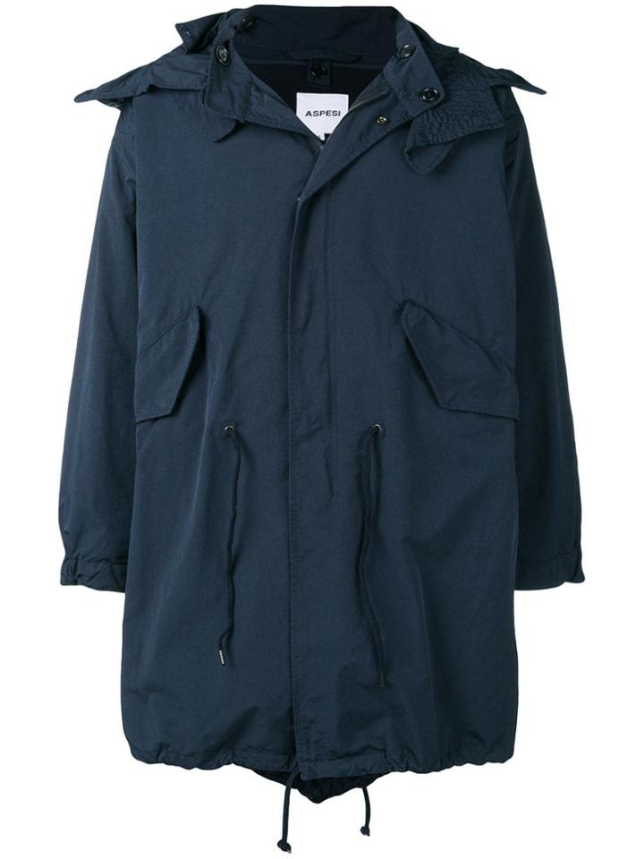 Aspesi Oversized Parka Coat - Blue