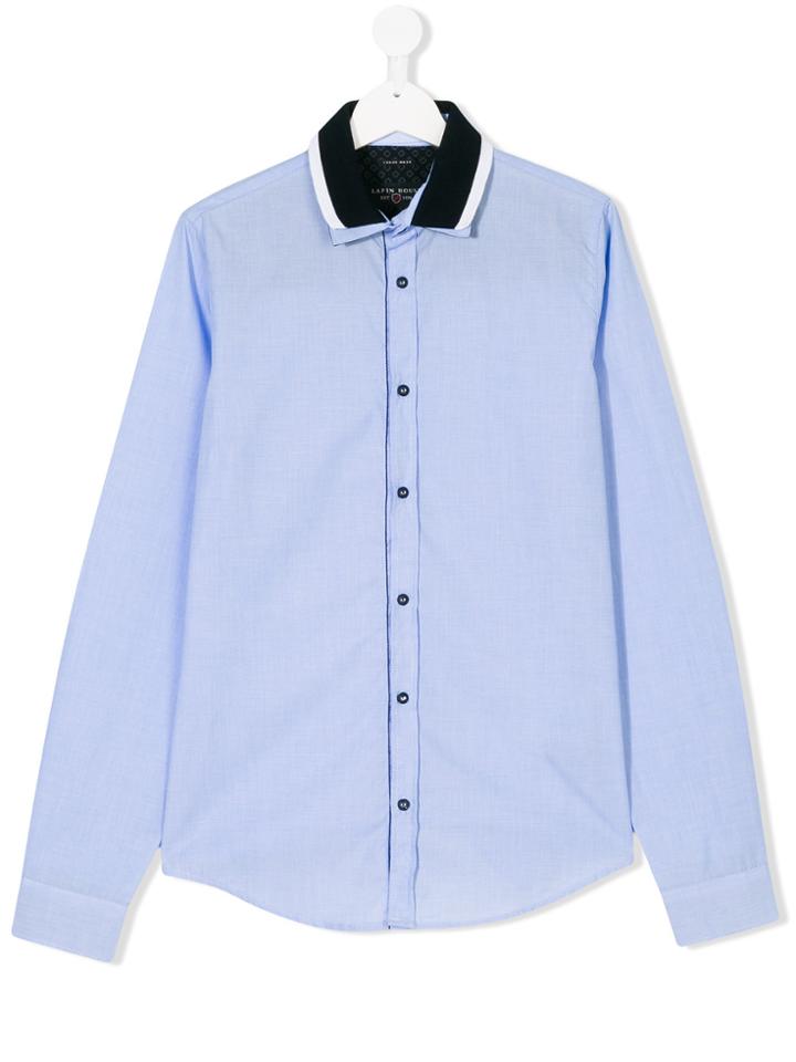 Lapin House Layered Collar Shirt - Blue