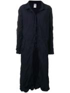 Kristensen Du Nord Creased Duster Coat - Blue