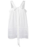 No21 Broderie Anglaise Top, Women's, Size: 42, White, Silk/acetate/polyester