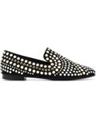 Giuseppe Zanotti Design David Loafers, Men's, Size: 41.5, Black, Suede/leather/metal Other