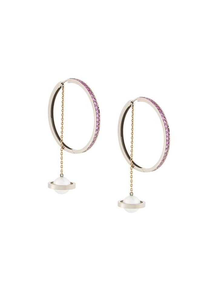 Alina Abegg Saturnation Hoop Earrings, Women's, Metallic