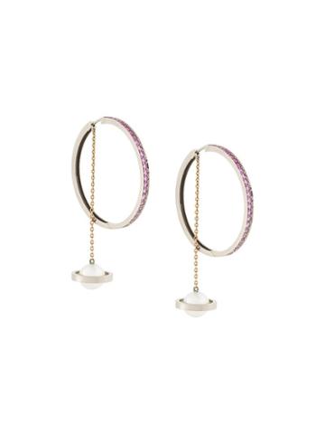 Alina Abegg Saturnation Hoop Earrings, Women's, Metallic