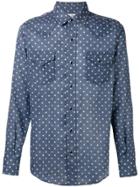 Saint Laurent Star Print Western Shirt - Blue