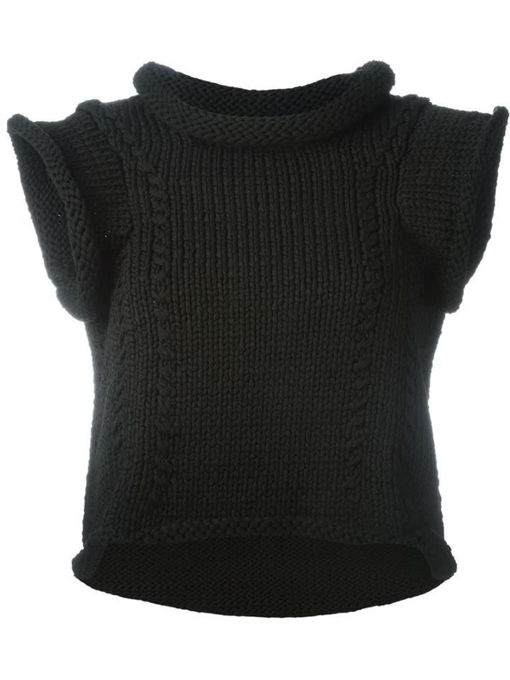 Maison Margiela Cropped Knitted Tank Top