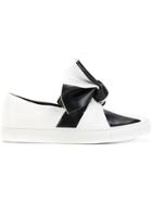 Cédric Charlier Flat Bow Sneakers - White