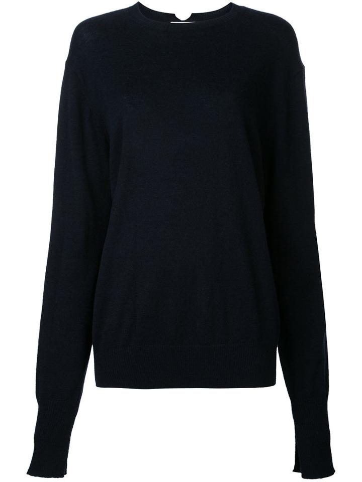 Bassike - Weekend Sweater - Women - Merino/cashmere - 8, Blue, Merino/cashmere