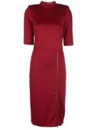 Alice+olivia Inka Side Slit Dress - Red