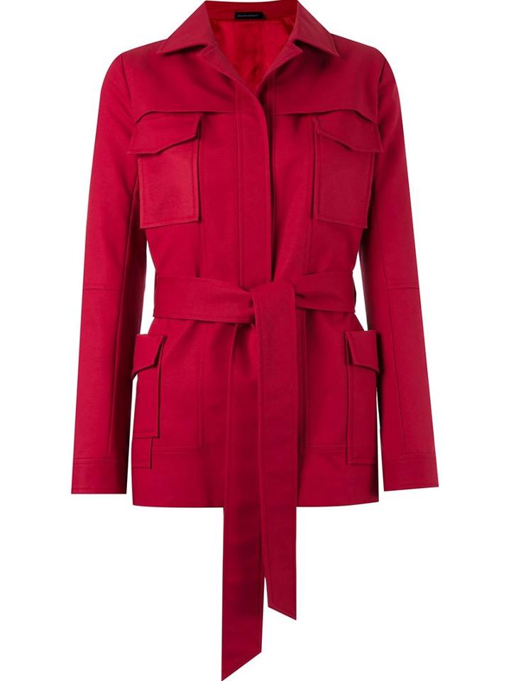Giuliana Romanno Lace Up Buttoned Coat