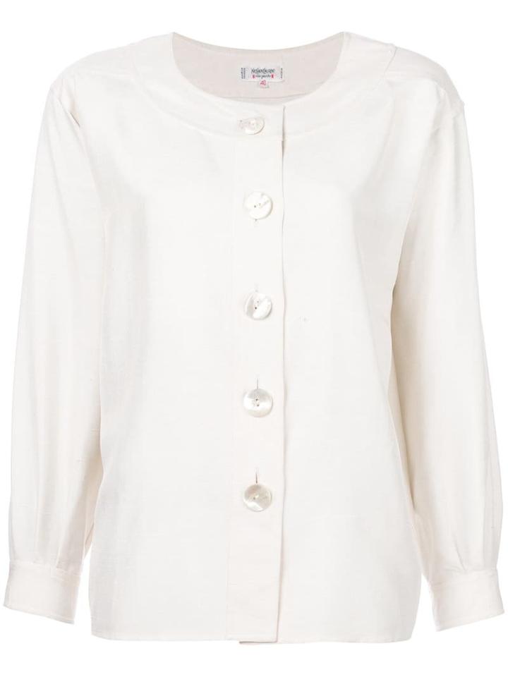 Yves Saint Laurent Pre-owned Single Breasted Jacket - White