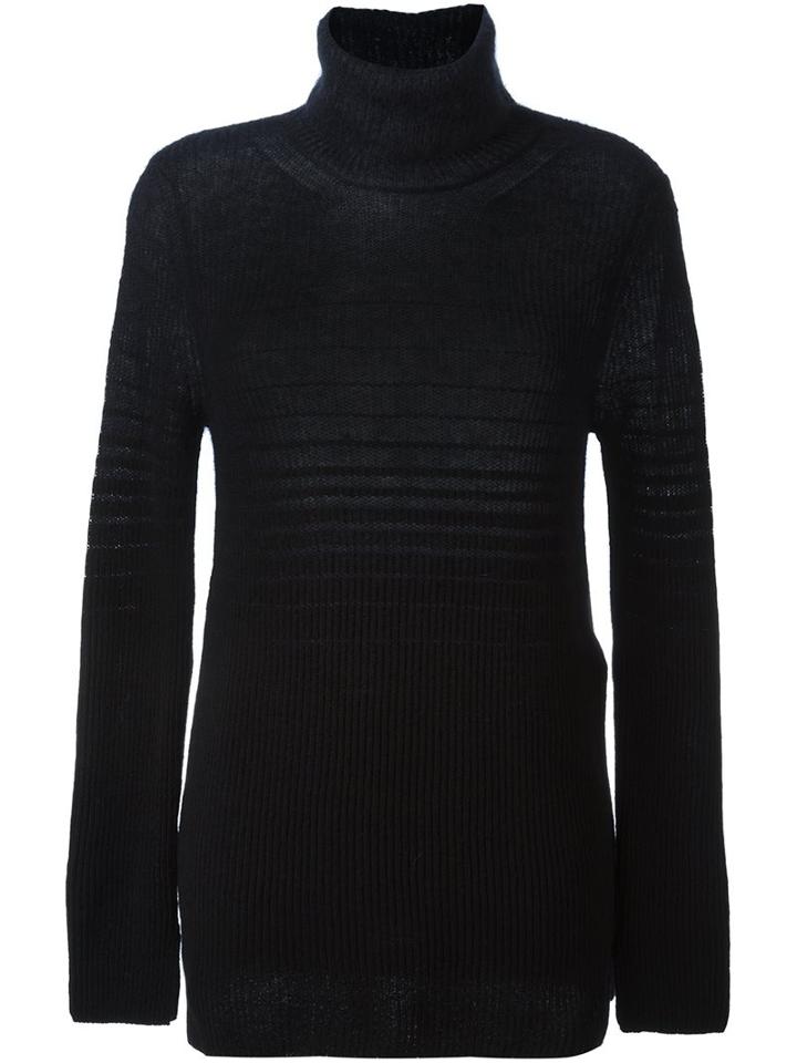 Fendi Roll Neck Jumper, Women's, Size: 40, Blue, Polyamide/cashmere/mohair