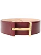 Tom Ford T Buckle Belt - Red