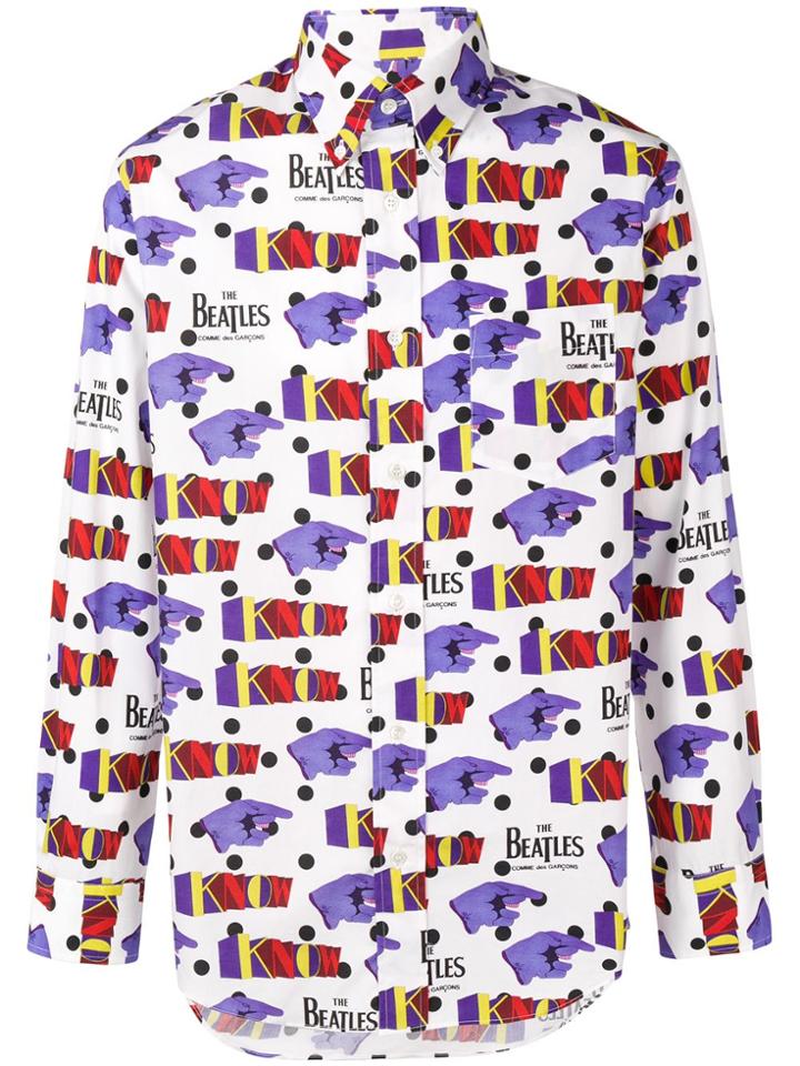 The Beatles X Comme Des Garçons Beatles Print Shirt - White
