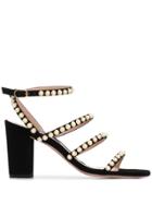 Stuart Weitzman Pearl Embellished Sandals - Black