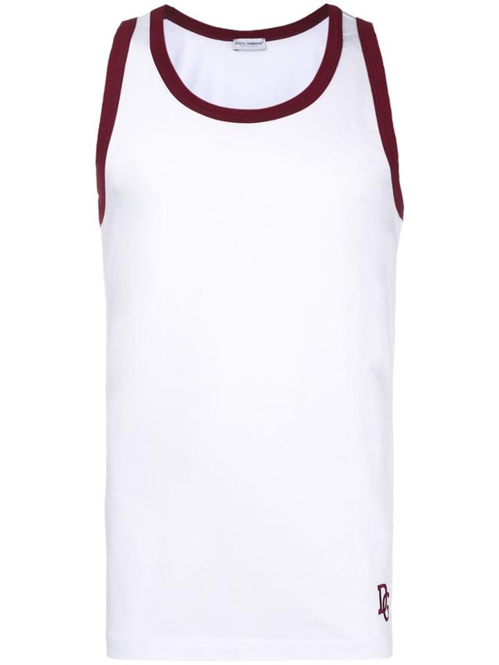 Dolce & Gabbana Underwear Logo Vest Top - White