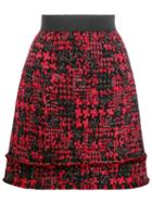 Dolce & Gabbana Short Tweed Skirt - Red