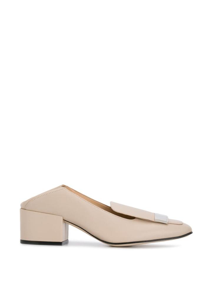 Sergio Rossi Sr1 Block Heel Pumps - Neutrals