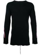 Facetasm - Stripe Detail Longsleeve Sweater - Men - Cotton - 5, Black, Cotton