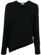 Enföld Asymmetric Hem Knitted Top - Black