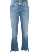 Mother Raw Hem Cropped Jeans, Women's, Size: 29, Blue, Cotton
