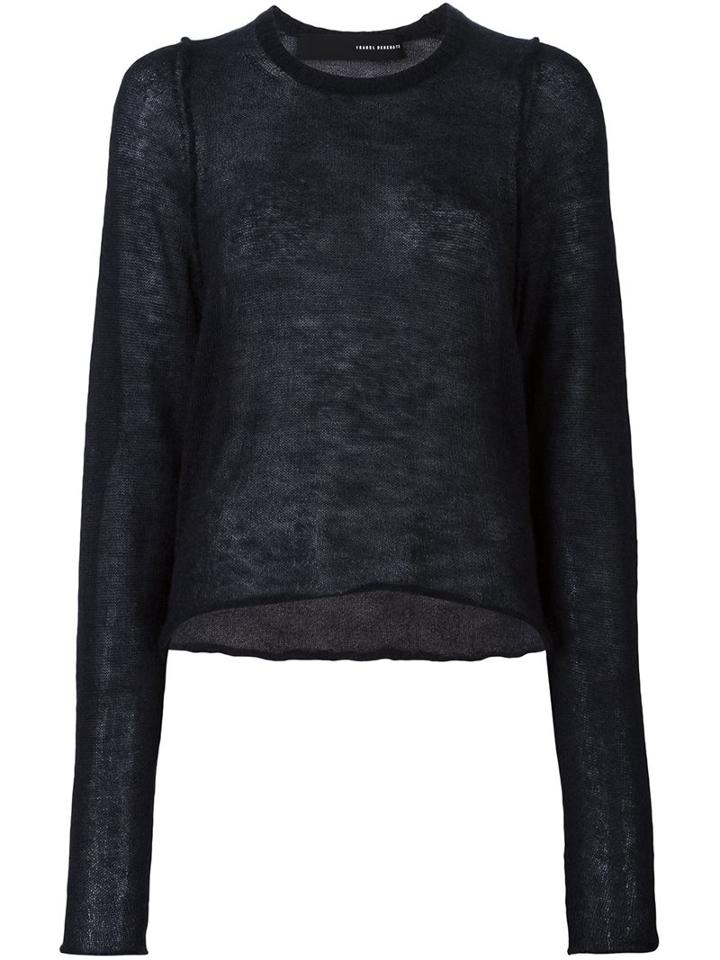 Isabel Benenato Fine Knit Jumper, Women's, Size: 38, Black, Silk/mohair