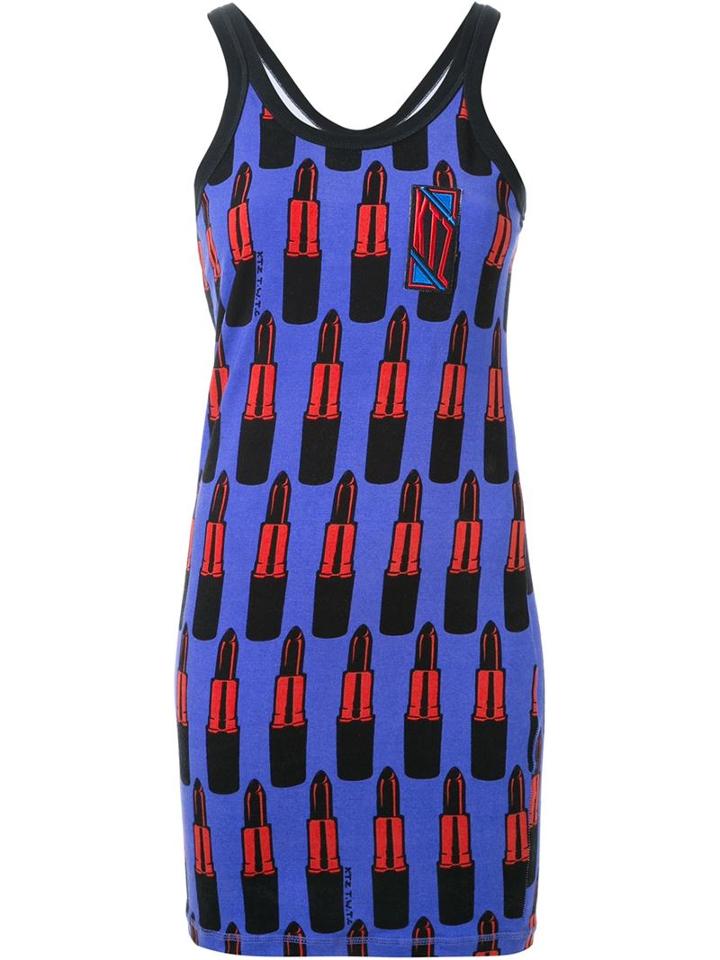 Ktz Lipstick Print Tank Dress