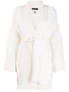 Alanui Tassel Knitted Cardi-coat - White
