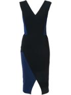 Victoria Beckham Colour Block Dress, Women's, Size: 10, Black, Polyester/triacetate