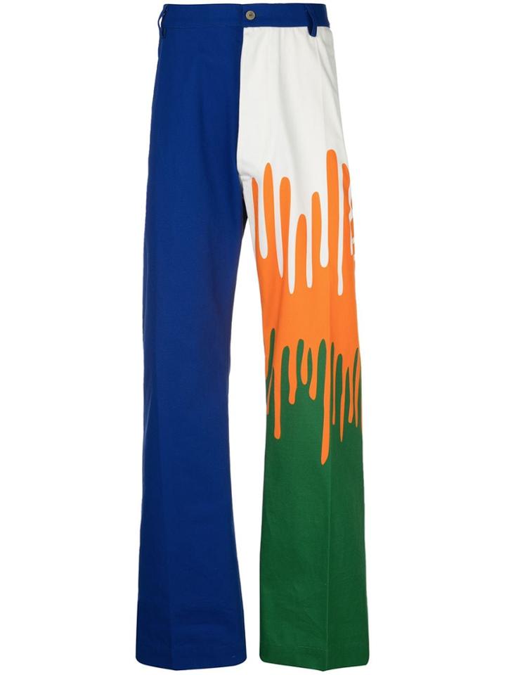 Walter Van Beirendonck Howl Drip Trousers - Blue