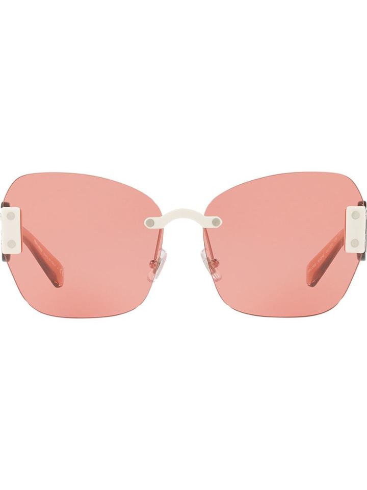 Miu Miu Eyewear Sorbet Butterfly-frame Sunglasses - Pink & Purple
