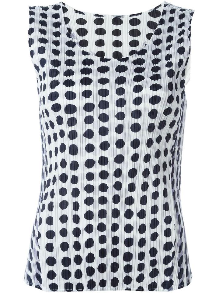 Pleats Please By Issey Miyake Printed Pleated Tank