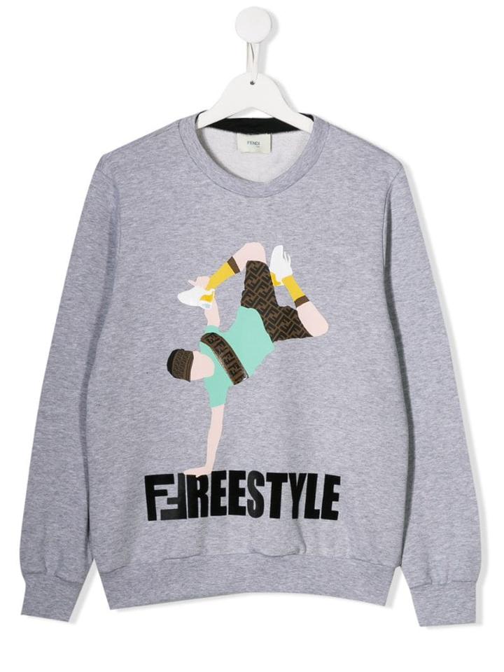Fendi Kids Teen Freestyle Sweatshirt - Grey