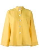 Yves Saint Laurent Vintage Mandarin Collar Shirt, Women's, Size: 42, Yellow/orange
