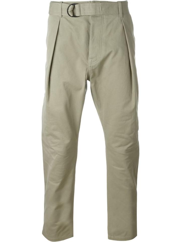 Andrea Pompilio Regular Trousers, Men's, Size: 48, Green, Cotton