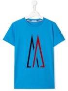 Moncler Kids Logo Print T-shirt - Blue