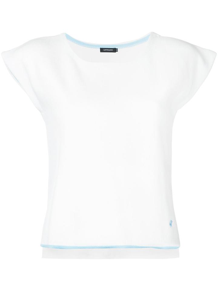 Loveless - Knit T-shirt - Women - Cotton/rayon - 9, White, Cotton/rayon