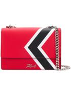 Karl Lagerfeld K Stripes Crossbody Bag - Red
