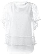 Chloé Embroidered Polka Dot Tulle Top