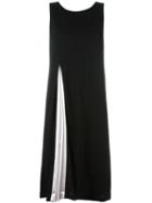 Armani Collezioni Pleated Midi Dress, Women's, Size: 44, Black, Polyamide/viscose/polyester/spandex/elastane